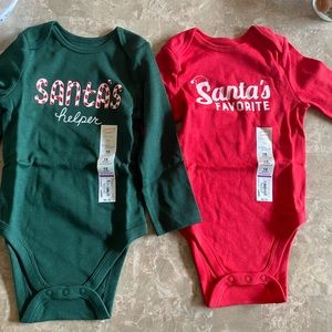Holiday long sleeve onsies, new with tags!